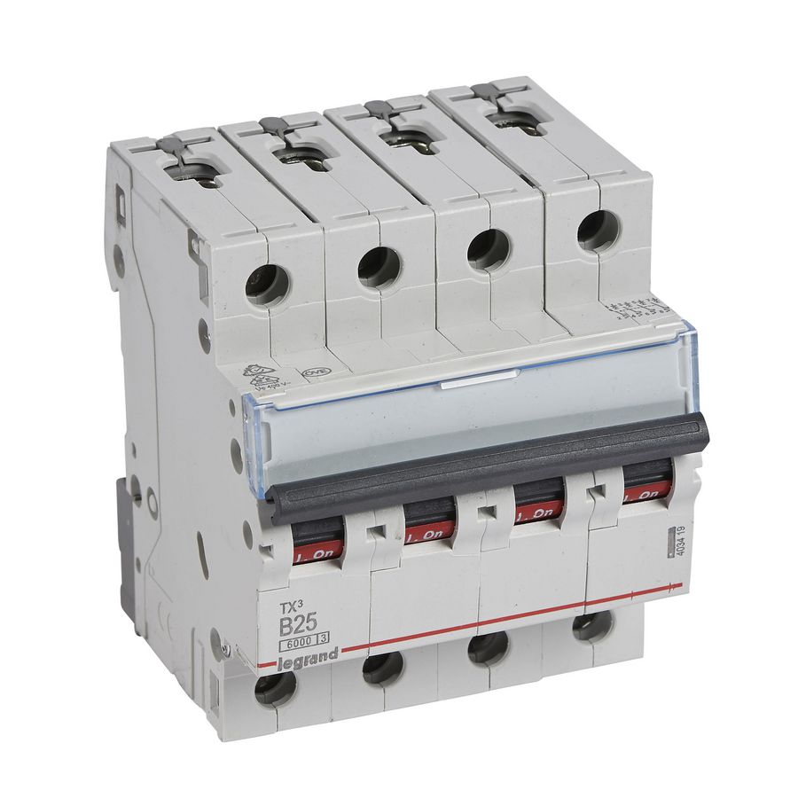 Installatieautomaat MCB TX3 4-polig B-karakteristiek 25A 6000A