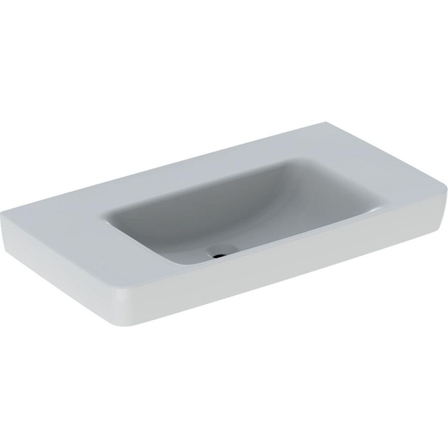 Renova Plan wastafel 90x48cm zonder kraangat zonder overloop afleg li+re wit