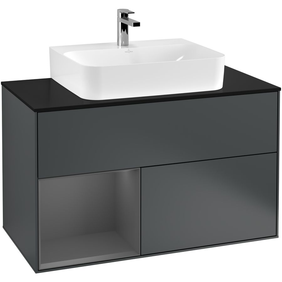 Wastafelonderkast Finion 1000x603x501mm Mid.Blue Matt Lacquer G112GKHG
