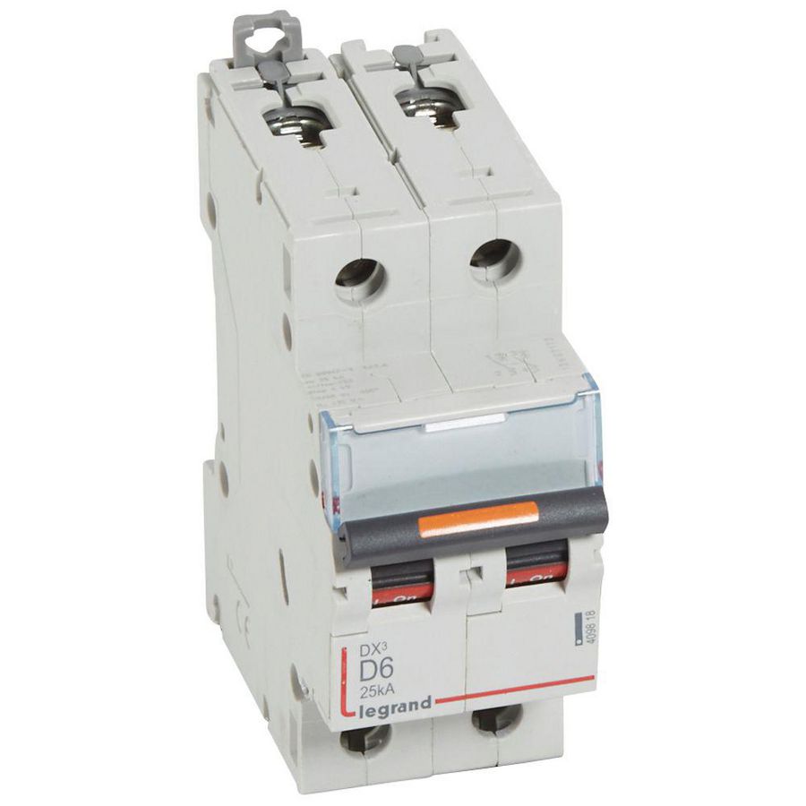 Installatieautomaat 2-polig D-karakteristiek 6A 25kA DX³ DIN