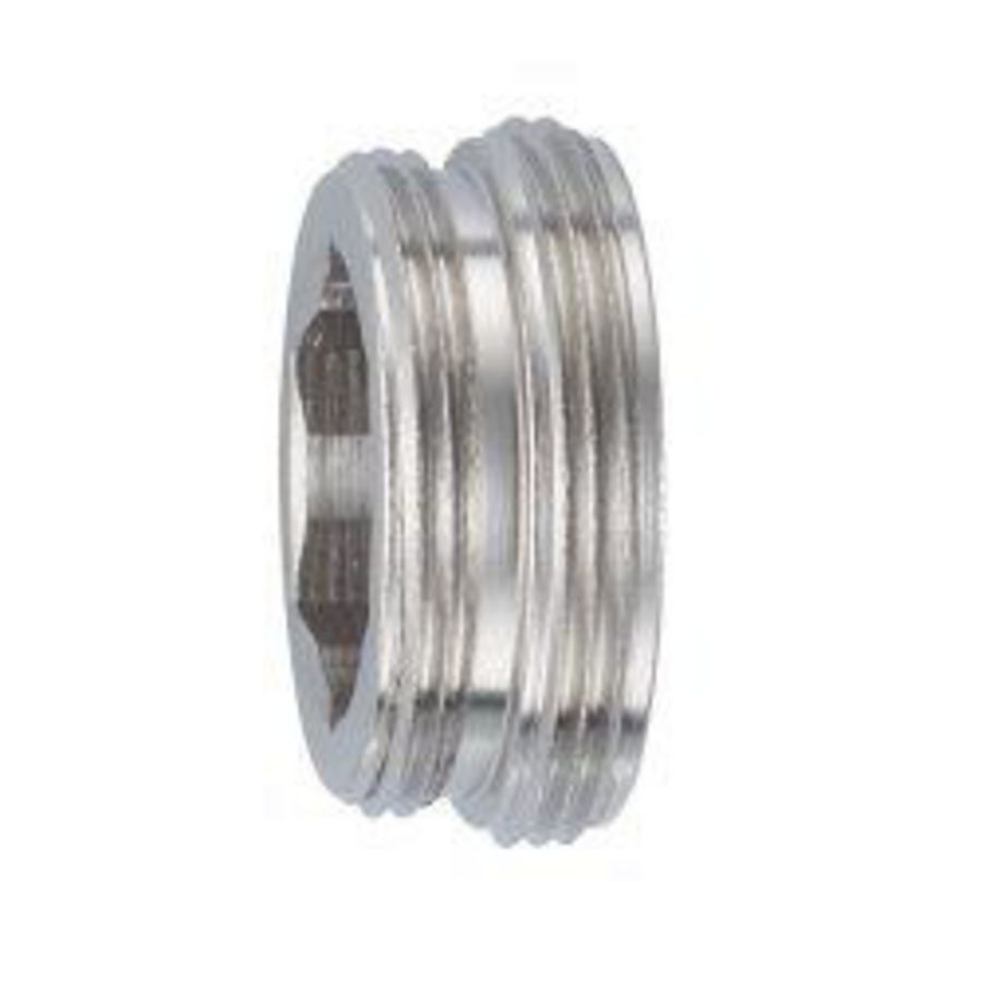Verloopnippel M22xM24 bt.x bt. chroom