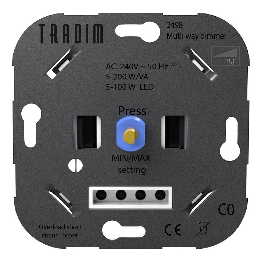 Muurdimmer Tradim 2498 5-200W