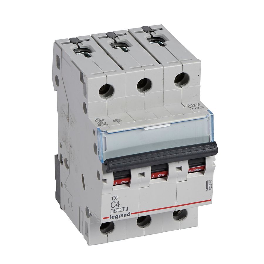 Installatieautomaat MCB TX3 3-polig C-karakteristiek 4A 6000A
