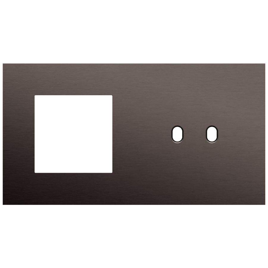 2-voudige afdekplaat horizontaal 71mm centerafstand voor een 45x45mm