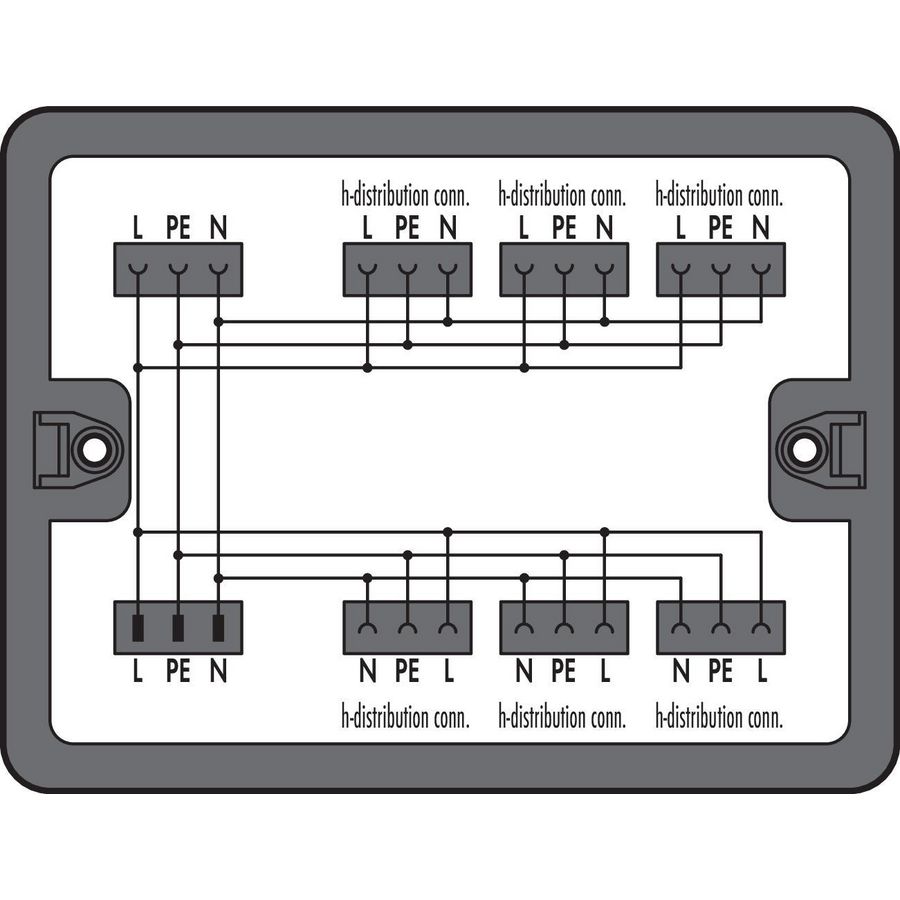 Verdeeldoos Wisselstroom (230V) 1 ingang 899-631/334-000