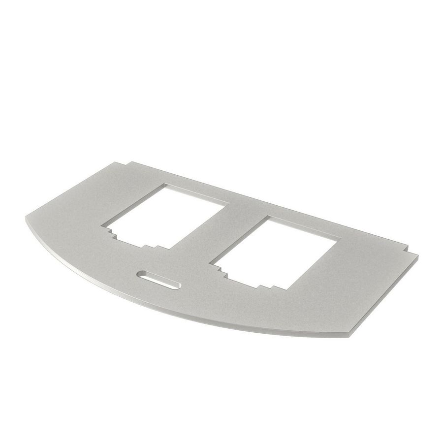 Montageplaat GES R2 2x Type B rvs A2 1.4301