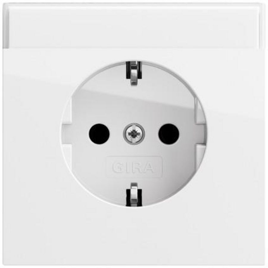 wandcontactdoos met randaarde TK Gira F100 zuiver wit