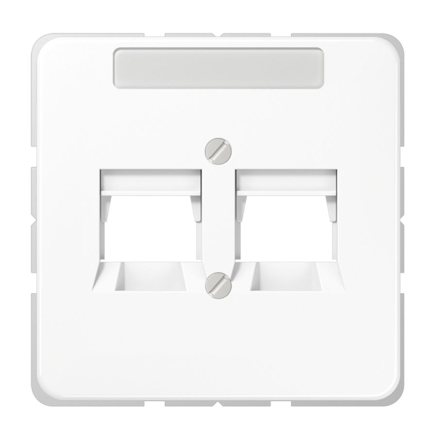 Afdekking a.wit v.mod.jack 2-voudig CD500
