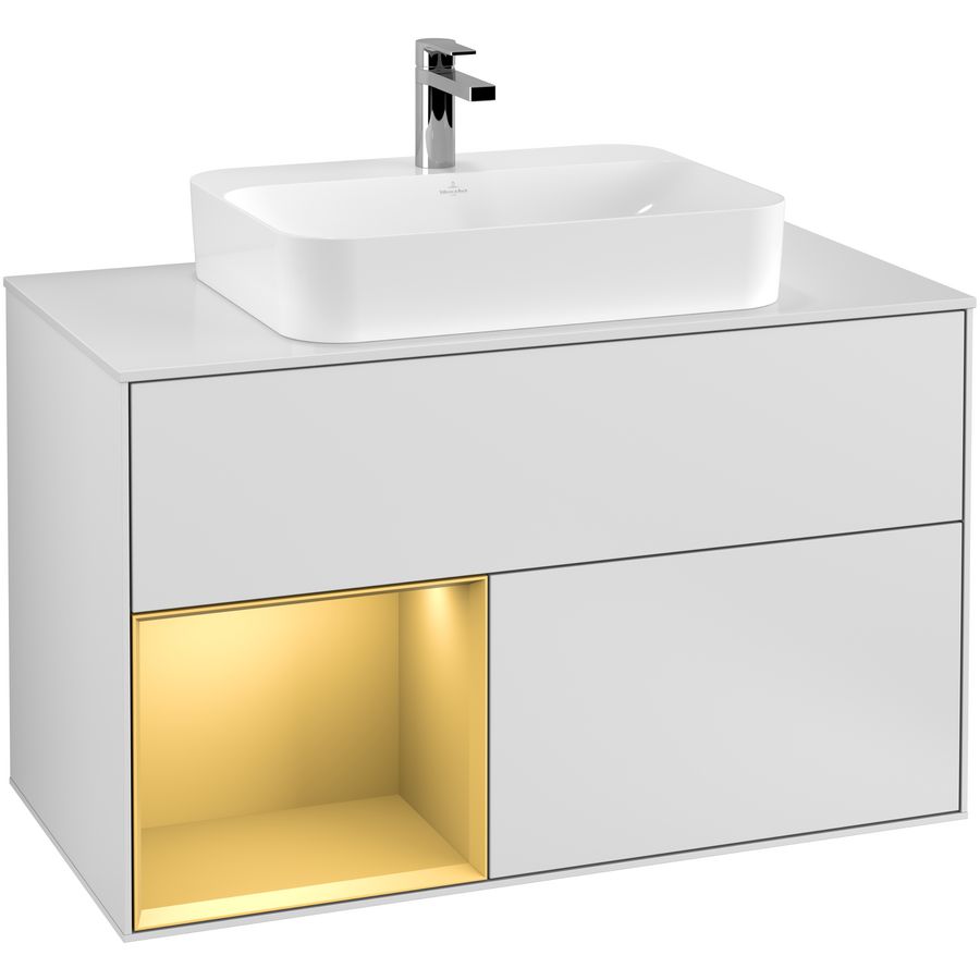 Wastafelonderkast Finion 1000x603x501mm White Matt Lacquer G361HFMT