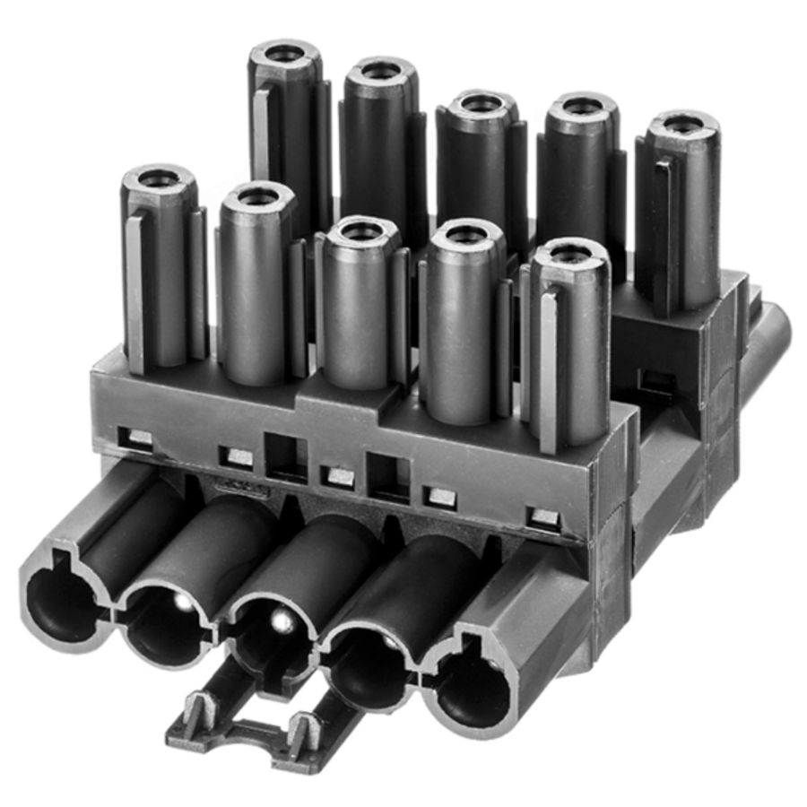 Splitter 5-polig 1 in 3 uit zwart (AC166 GVT 4/ 5) VVE=50