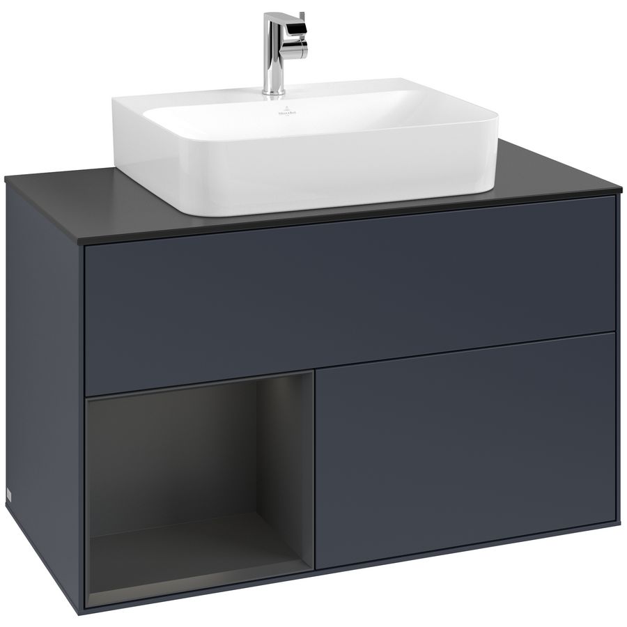 Wastafelonderkast Finion 1000x603x501mm Mid.Blue Matt Lacquer G112HJHG
