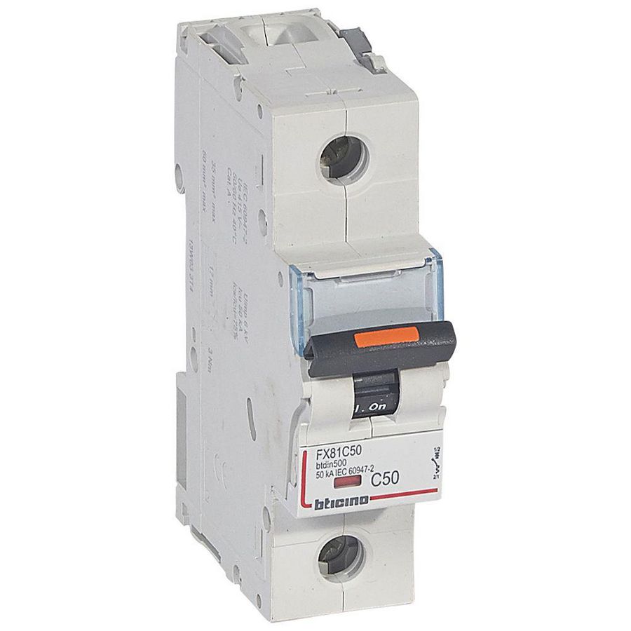 Installatieautomaat 1-polig D-karakteristiek 50A 25kA DX³ DIN