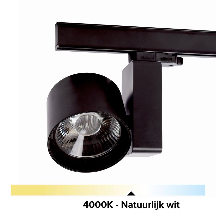 Trackspot B Zwart 26W 2800 lumen 4000K 30° dimbaar Lumiko