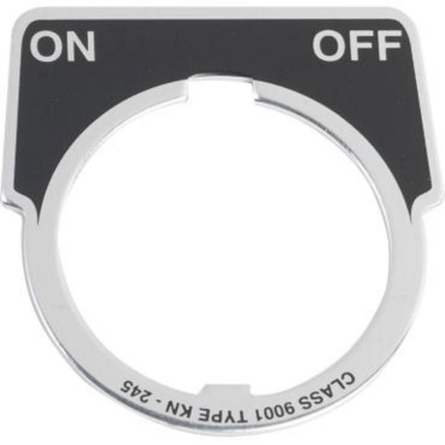 Tekstschild 30mm unit 40x43mmON-OFF" Zwa Harmony 9001K