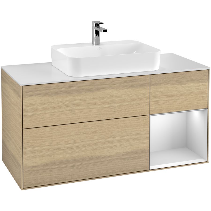 Wastafelonderkast Finion 1200x603x501mm Oak Veneer G421MTPC