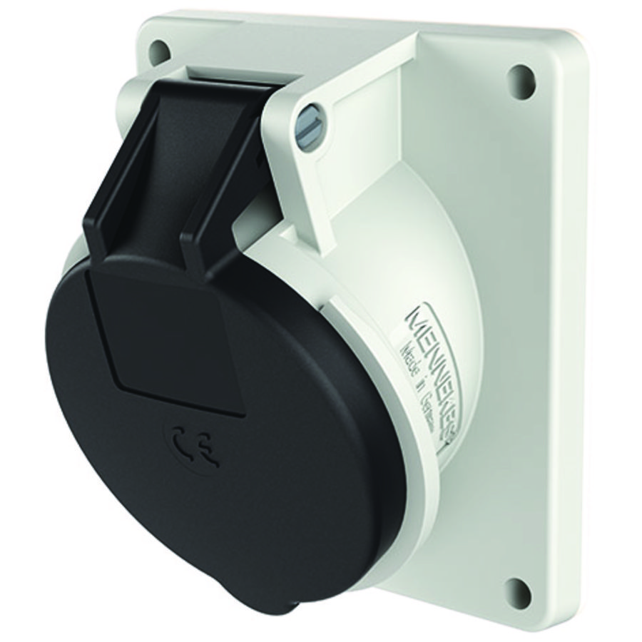 Inbouwwandcontactdoos 32A 7-polig  7H 500V IP44 HW/VN