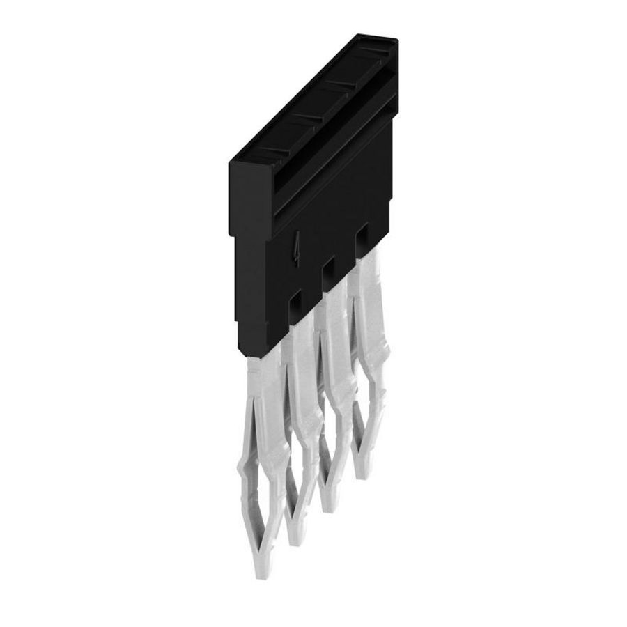 Dwarsverbinder (terminal) Plugged zwart 32 A p: 4 VVE=60