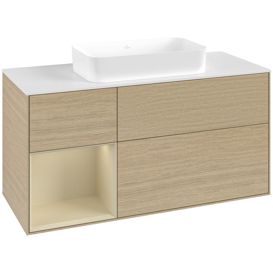 Wastafelonderkast Finion 1200x603x501mm Oak Veneer G701HJPC