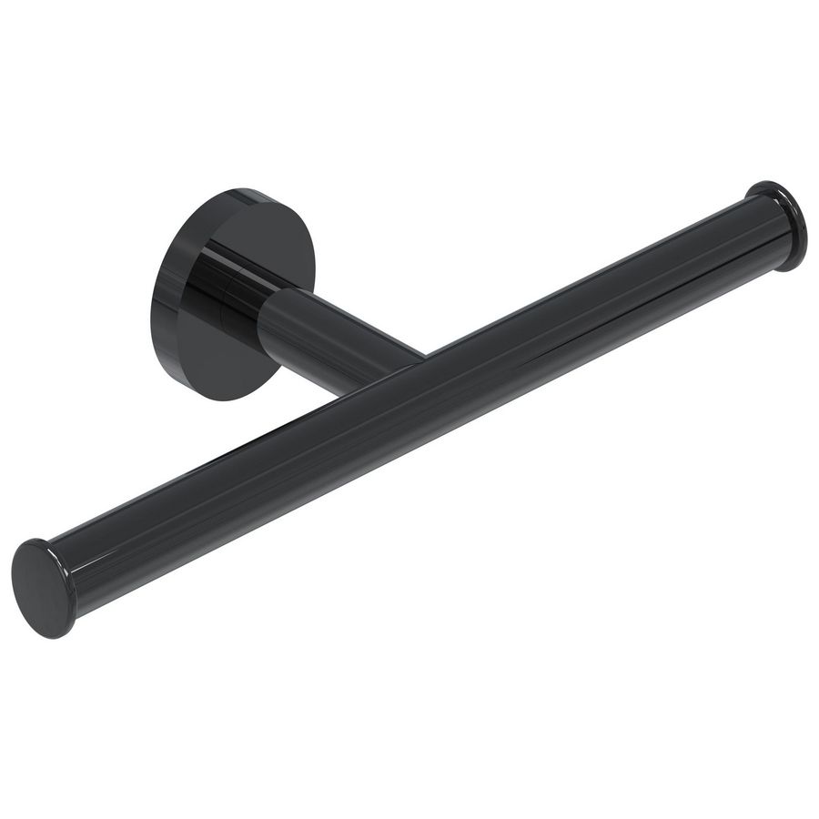 Toiletrolhouder dubbel zwart chroom