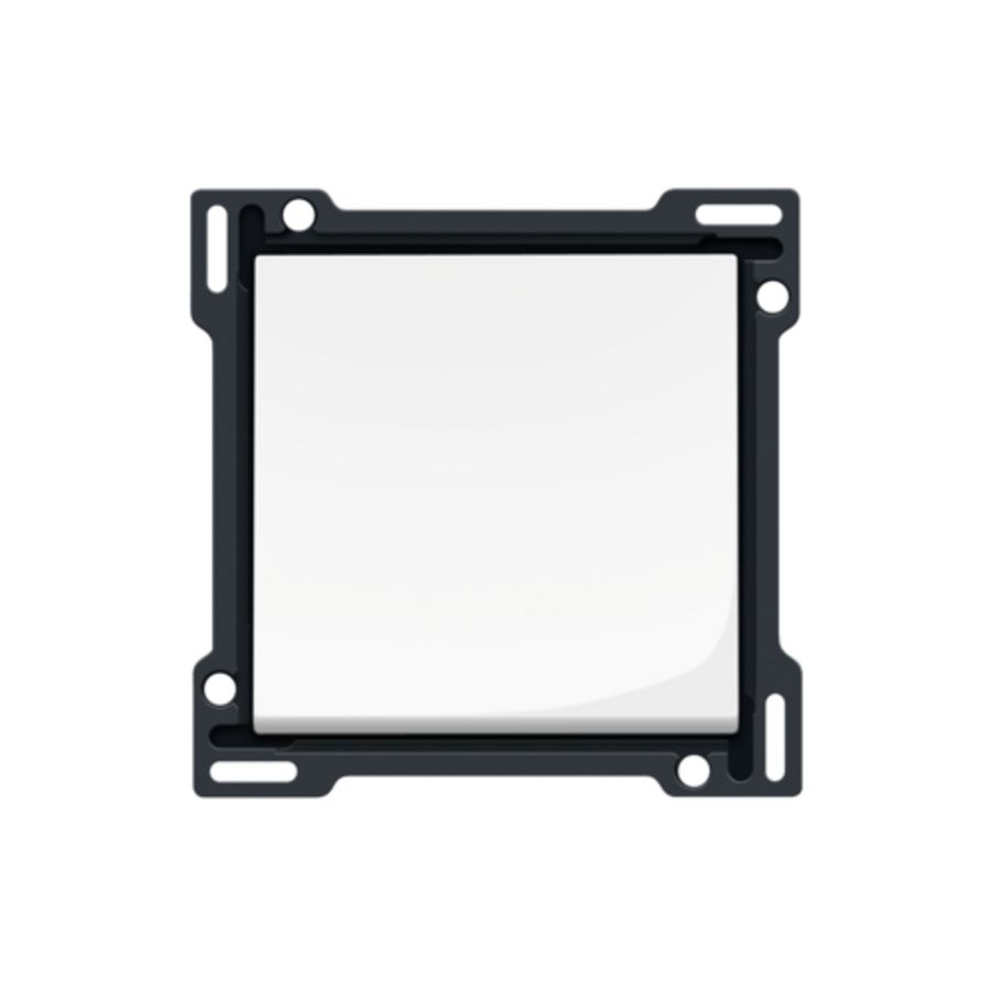 Afwerkingsset enkelv. schakelaar/knop helder wit