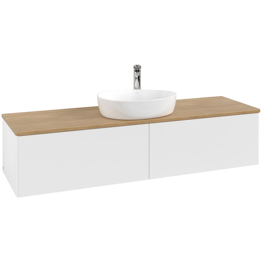 Wastafelonderkast Antao 1600x360x500mm White Matt Lacquer L36051MT