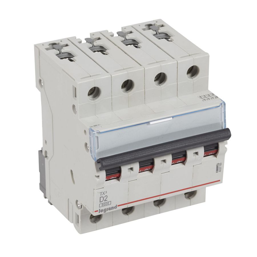 Installatieautomaat MCB TX3 4-polig D-karakteristiek 2A 6000A