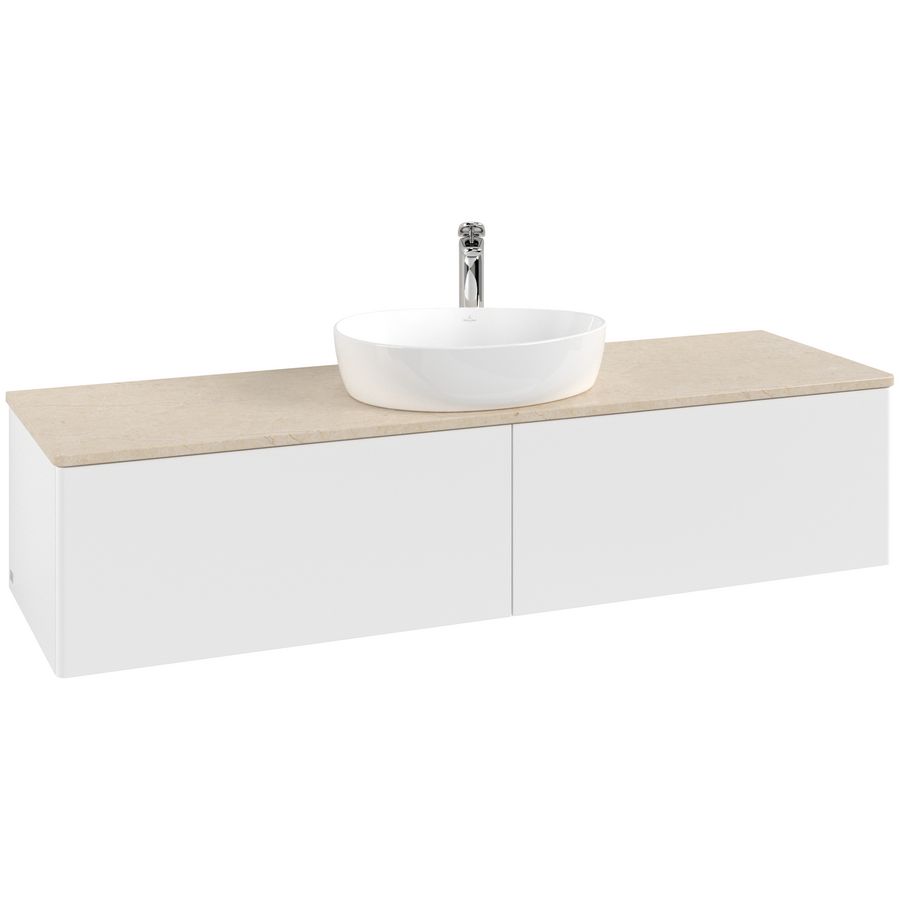 Wastafelonderkast Antao 1600x360x500mm White Matt Lacquer L36053MT