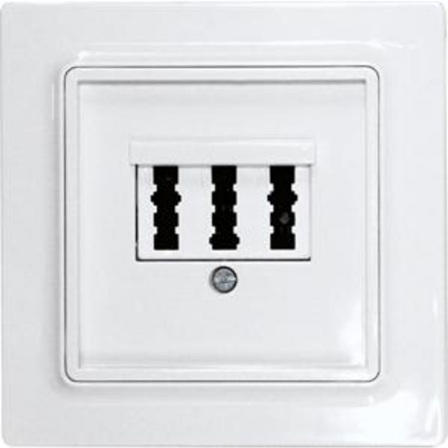 Afdekplaat v. TAE wandct.doos,E-Design,55x55 mm,helder wit