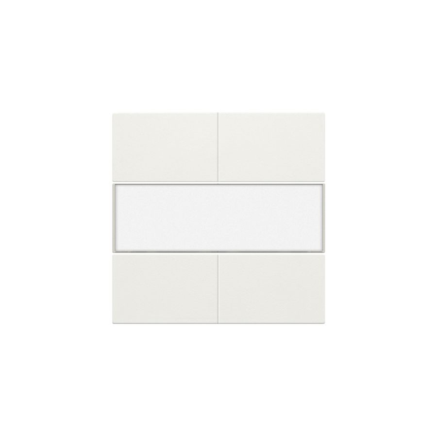 Afwerkingsset 4-voudige pot.vrij knop 24V tekstveld white c.