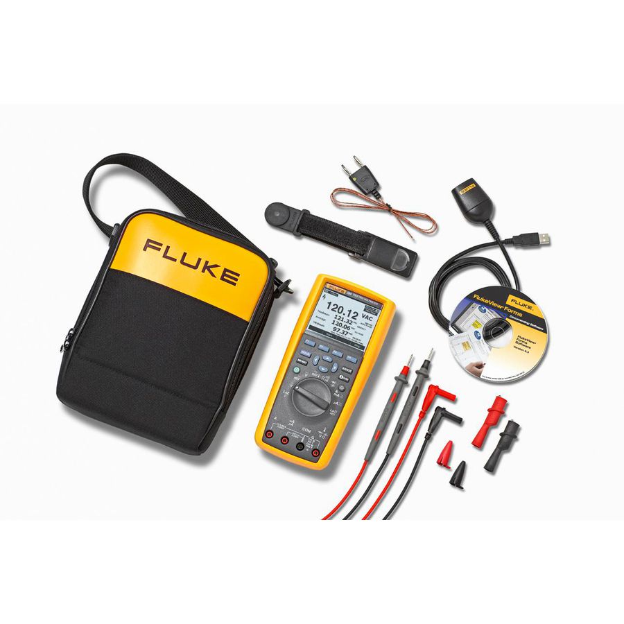 TRMS multimeter met meetsnoeren en software