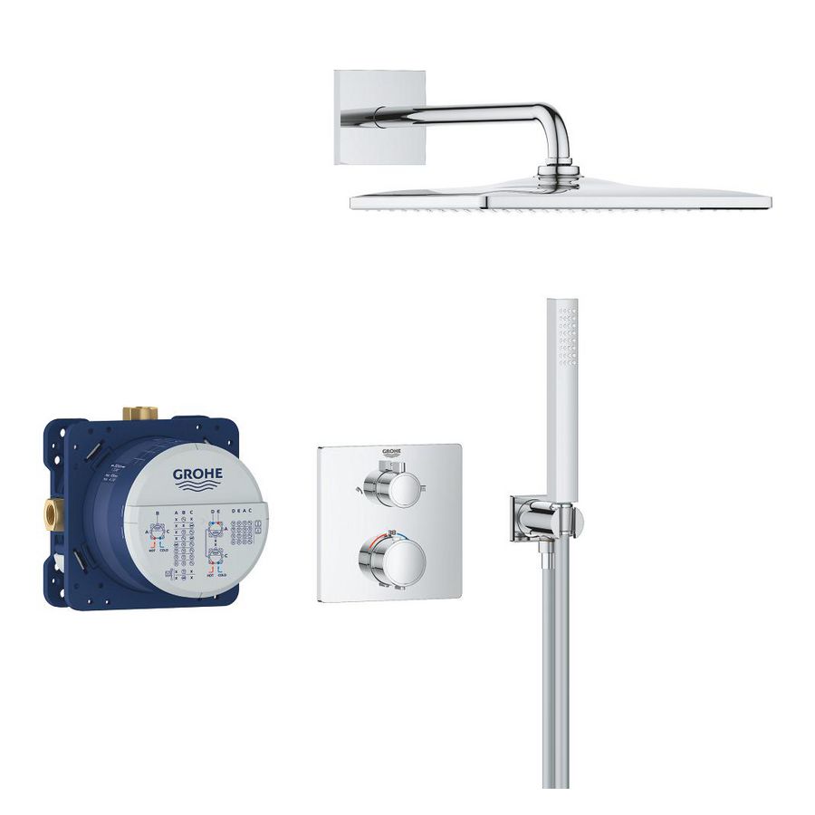 Precision Shower set 310 vierkant chroom