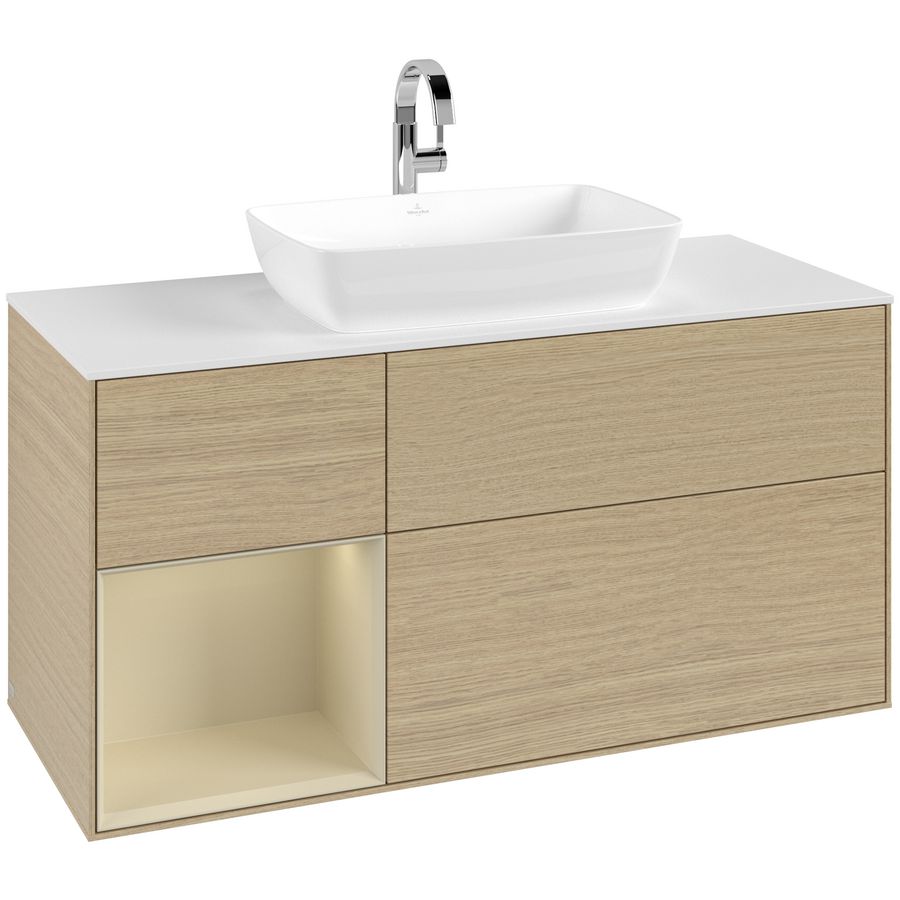 Wastafelonderkast Finion 1200x603x501mm Oak Veneer G821HJPC