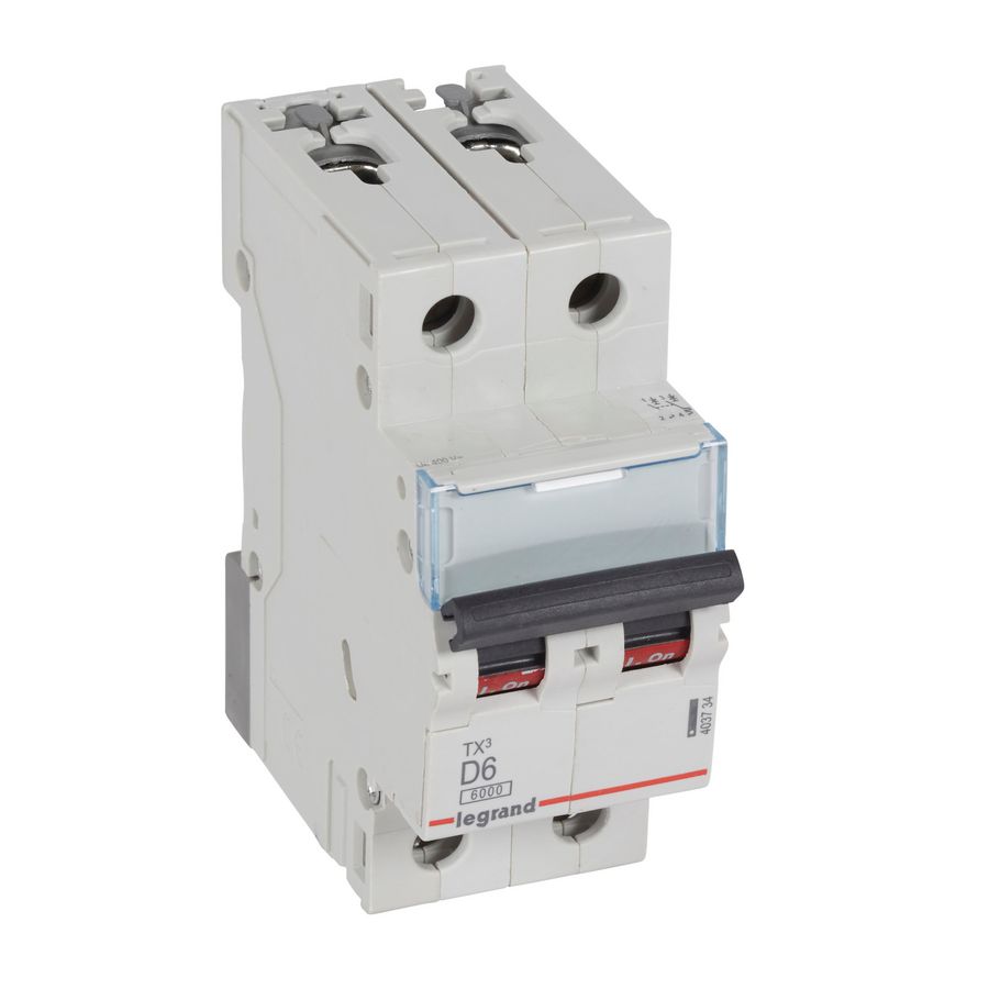 Installatieautomaat MCB TX3 2-polig D-karakteristiek 6A 6000A