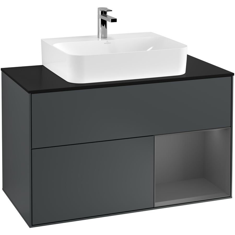 Wastafelonderkast Finion 1000x603x501mm Mid.Blue Matt Lacquer G122GKHG