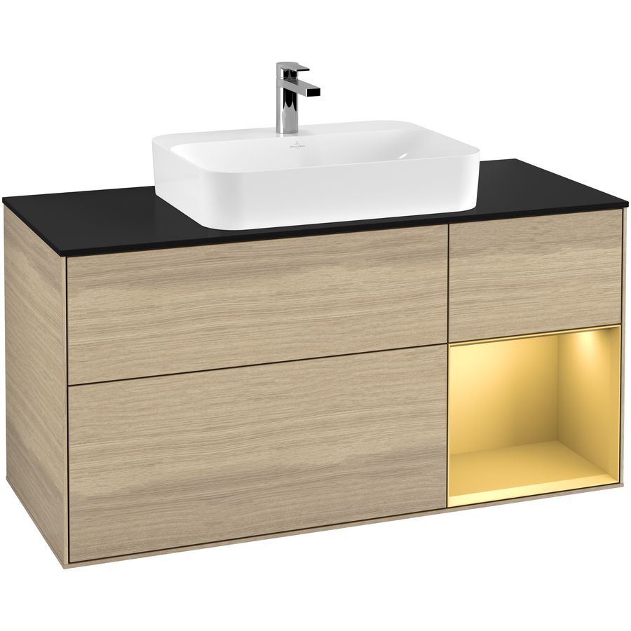 Wastafelonderkast Finion 1200x603x501mm Oak Veneer G422HFPC