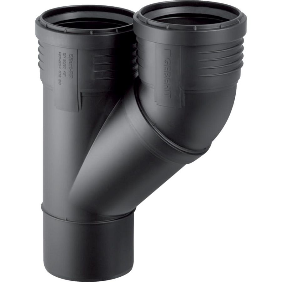 Silent-PP parallel T-stuk 45° d=Ø90mm d1=Ø90mm