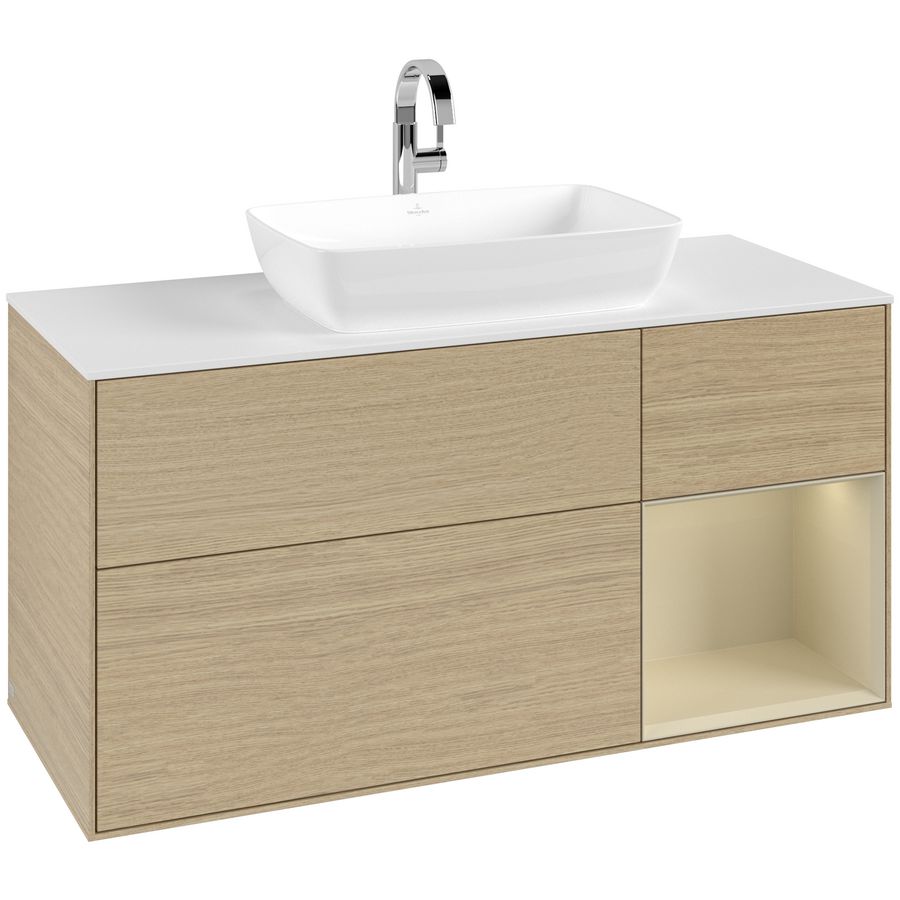Wastafelonderkast Finion 1200x603x501mm Oak Veneer G831HJPC