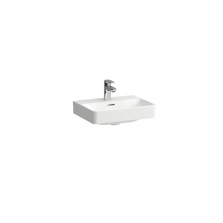 Fontein PRO-X 45cm met kraangat + overloop Glans wit