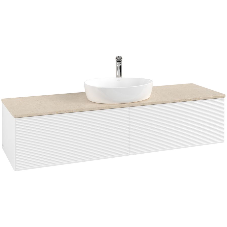 Wastafelonderkast Antao 1600x360x500mm White Matt Lacquer L36153MT