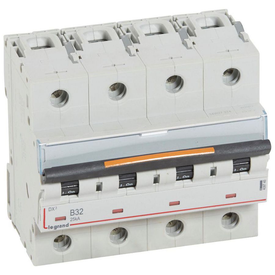 Installatieautomaat 4-polig B-karakteristiek 32A 25kA DX³ DIN