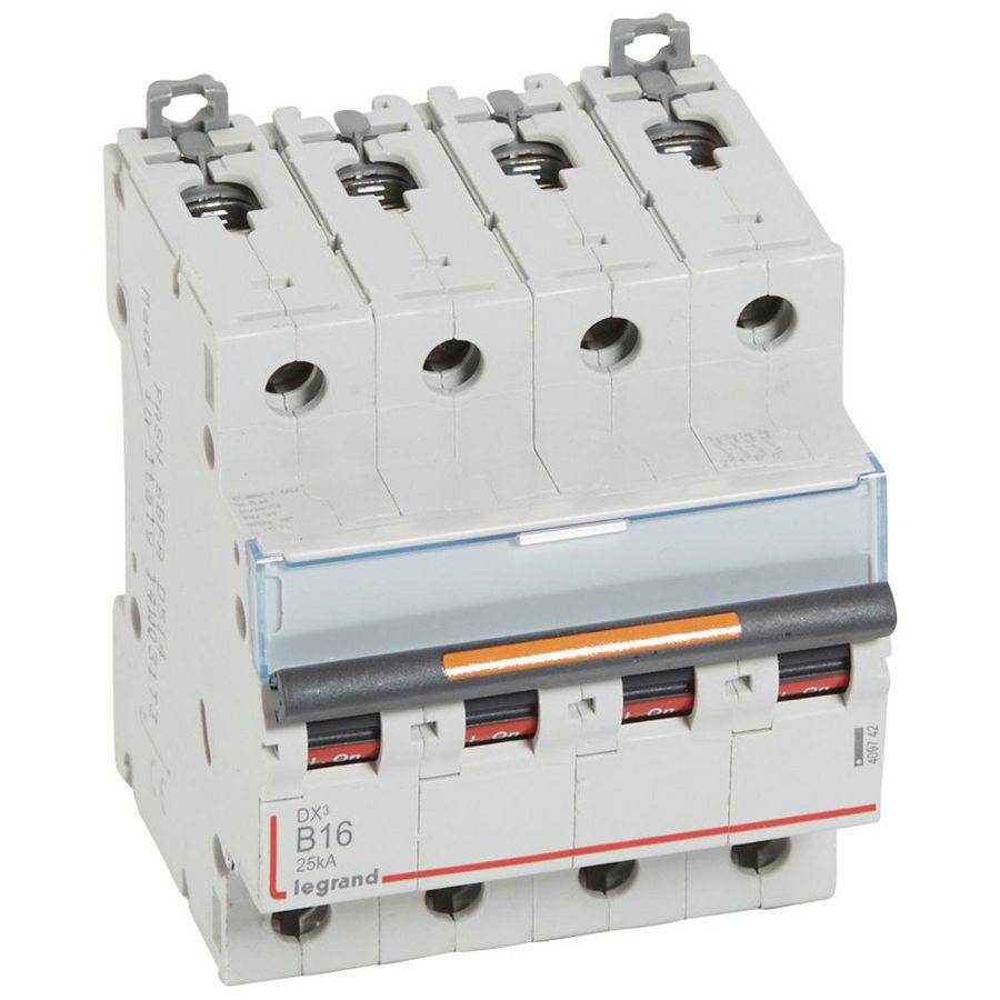 Installatieautomaat 4-polig B-karakteristiek 16A 25kA DX³ DIN