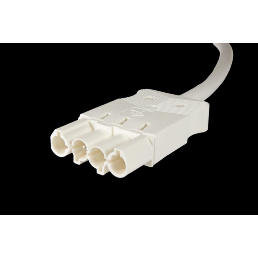 Aansluitsnoer male 4-polig 1,5mm² 200cm LV wit Eca (AC166 ALCGS/415 200)