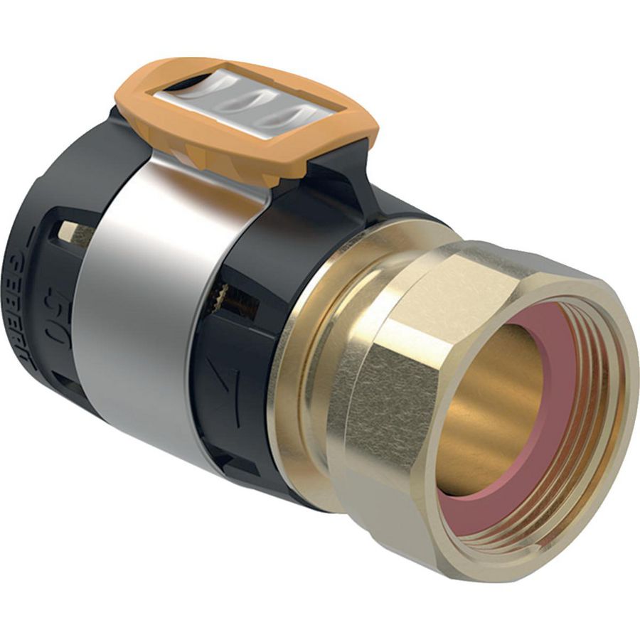 2-del. koppeling FLOWFIT pers 63x2"bn.dr. wartel brons VVE=2