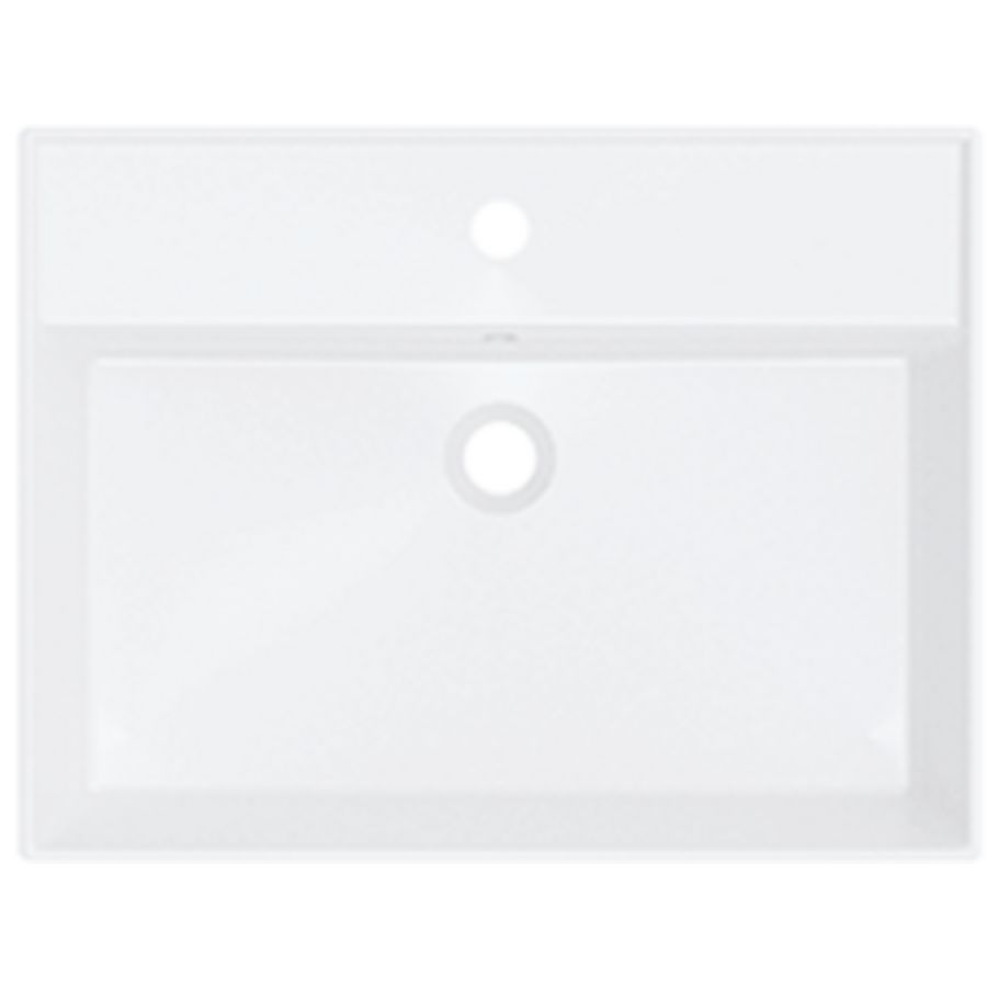 Wastafel Spring Rise/1 Kraangat Keramisch glanzend wit