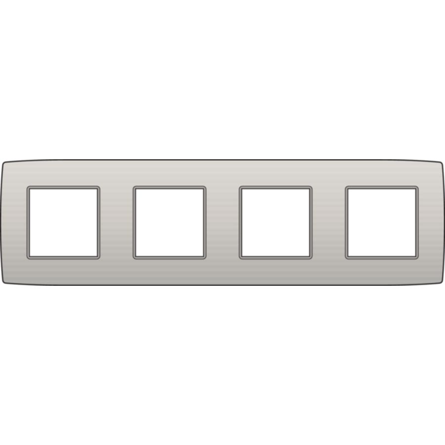 4-voudig afdekplaat hoh 71mm Original light gre