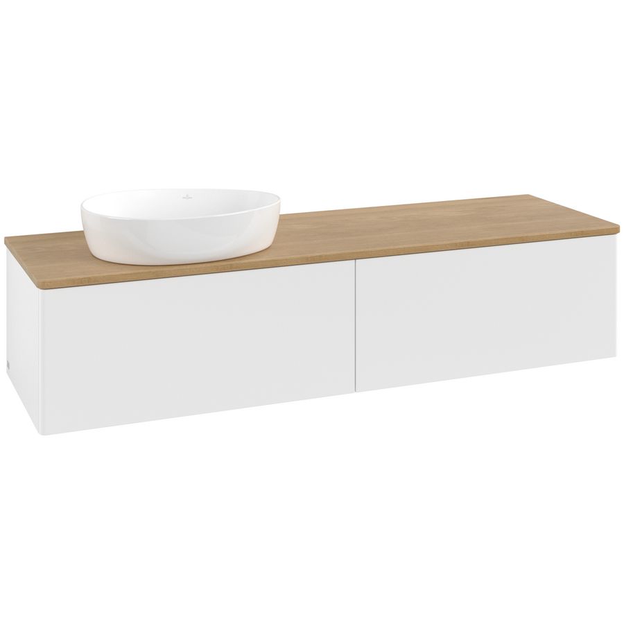 Wastafelonderkast Antao 1600x360x500mm White Matt Lacquer L37011MT