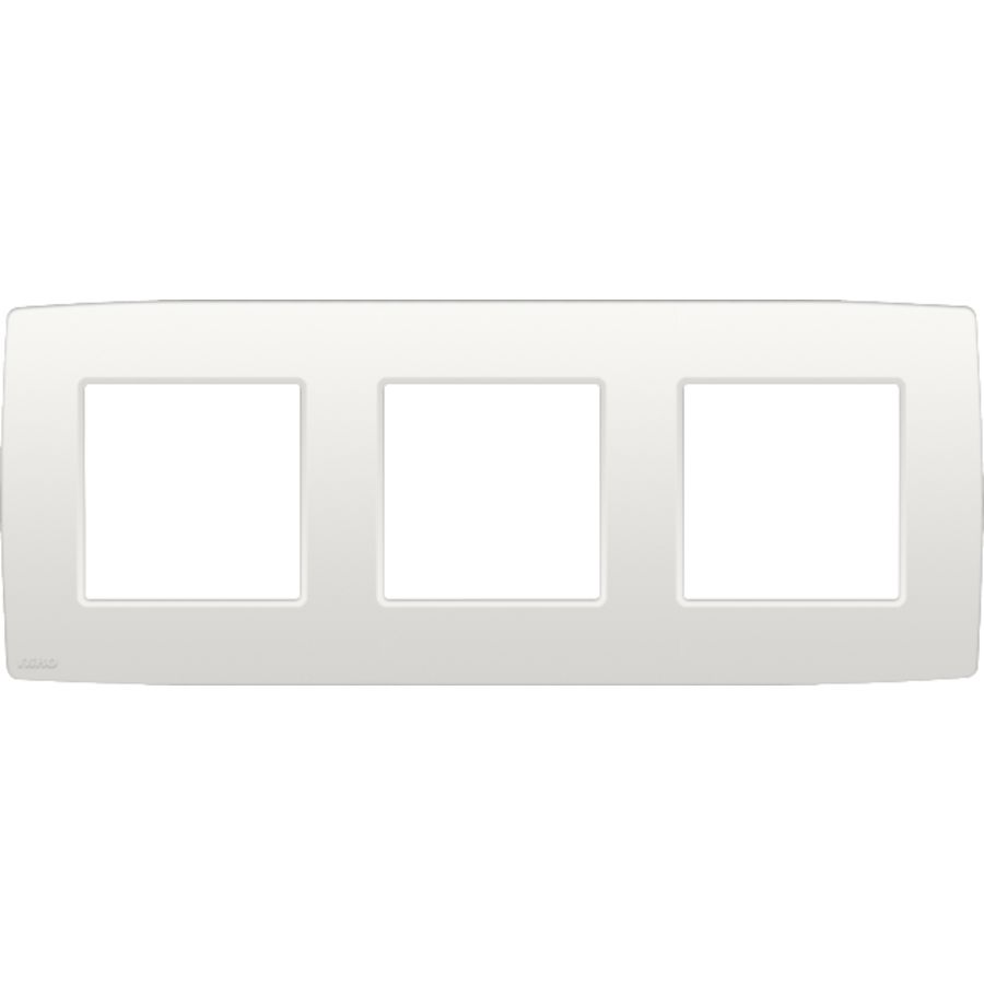 3-Voudige afdekplaat 71mm centerafst. Ori. white