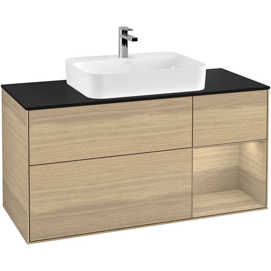 Wastafelonderkast Finion 1200x603x501mm Oak Veneer G422PCPC