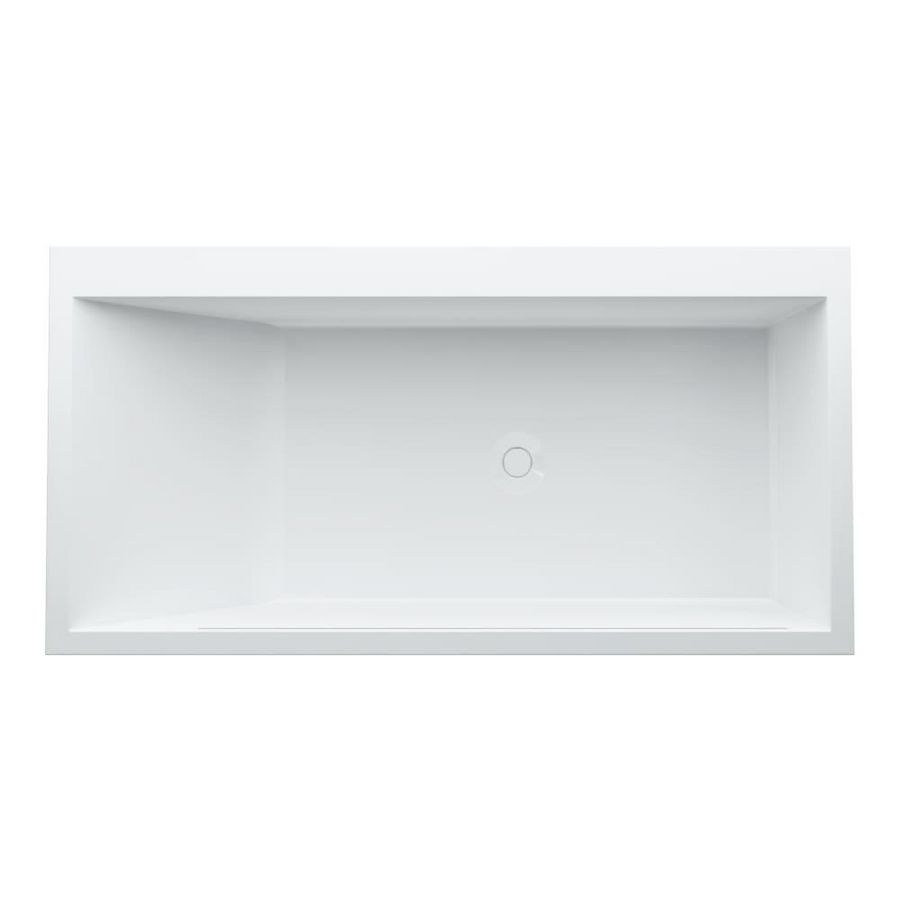 Bad 1700x860mm hoek rechts met frame en l-paneel links wit