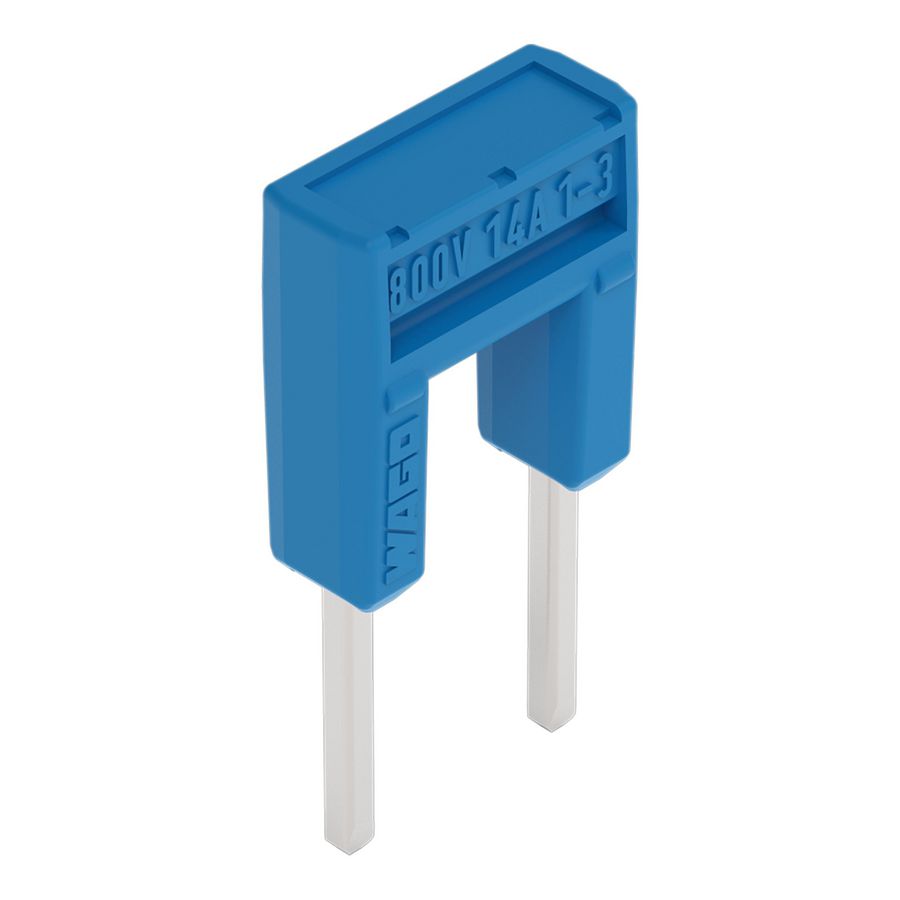 Brug van 1 naar 3 geisoleerd blauw VVE=25